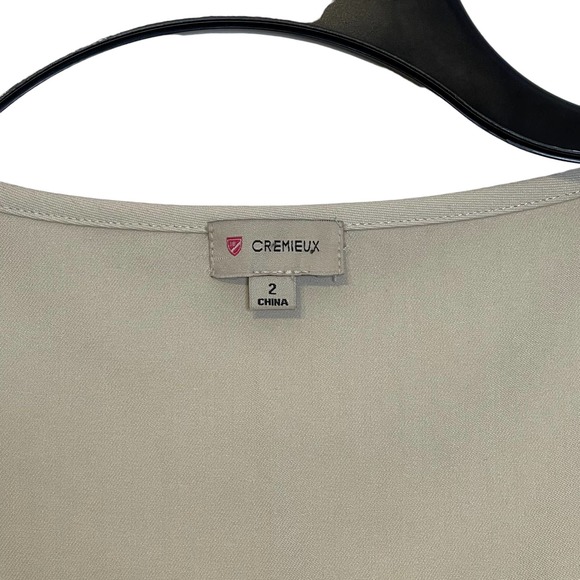 Daniel Cremieux Floral Lace Sleeveless Pleated‎ Cocktail Dress 2 Women Cream NWT - Picture 7 of 8